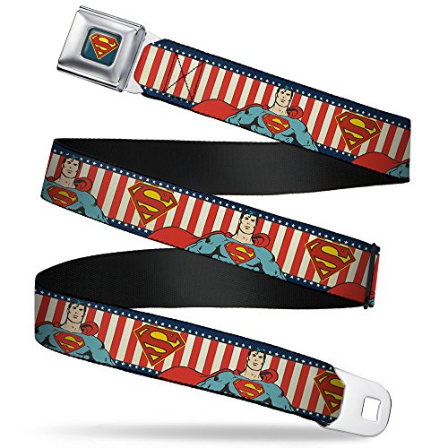 Cinturón de seguridad Superman con hebilla metálica de alta resistencia