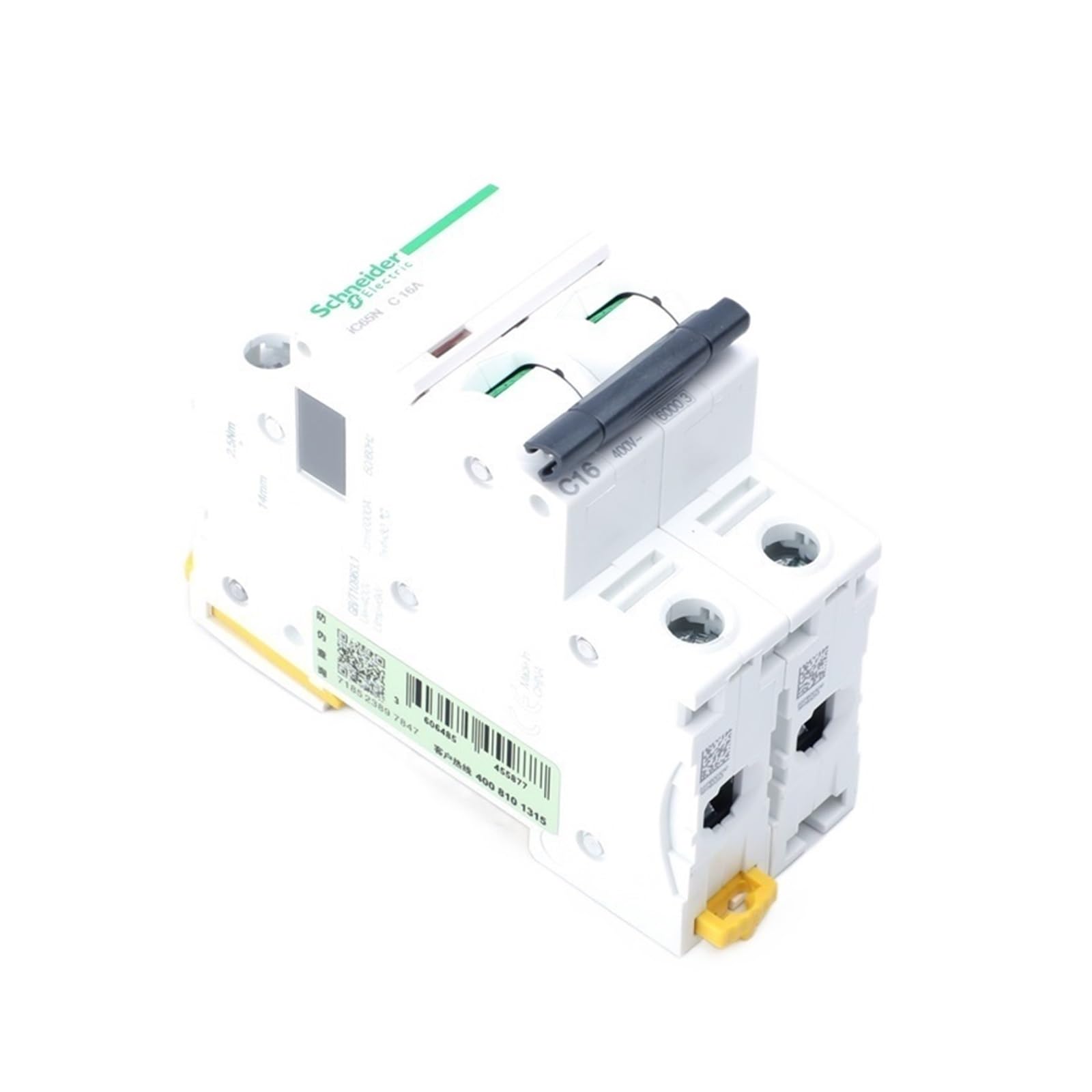 Mini disjoncteur électrique iC65N 2p 16a type C pour protéger vos circuits contre les courts-circuits