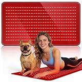 Xefinic Full Body Red Light Therapy Mat with 640 LEDs, 3-in-1 660nm & 850nm TPU Infrared Light Blanket, 38' x 23.6' Foldable Therapy Pad with Timer Controller Pulse Modes for Home Use 48W