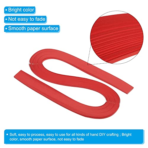 PATIKIL Quilling Strips Paper 120pcs 1/8"(3mm) 54cm Origami Paper Quilling Strip for Art DIY Hand Craft Christmas Red - Image 3