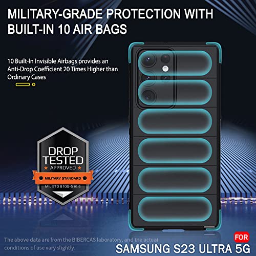 Image of TheGiftKart Liquid Silicon Back Cover Case for Samsung Galaxy S23 Ultra 5G | Shockproof Military Grade Protection | Micro-Fibre Cloth On Inner Side | Built-in Anti-Slip Grip Cover Case (TPU, Black)