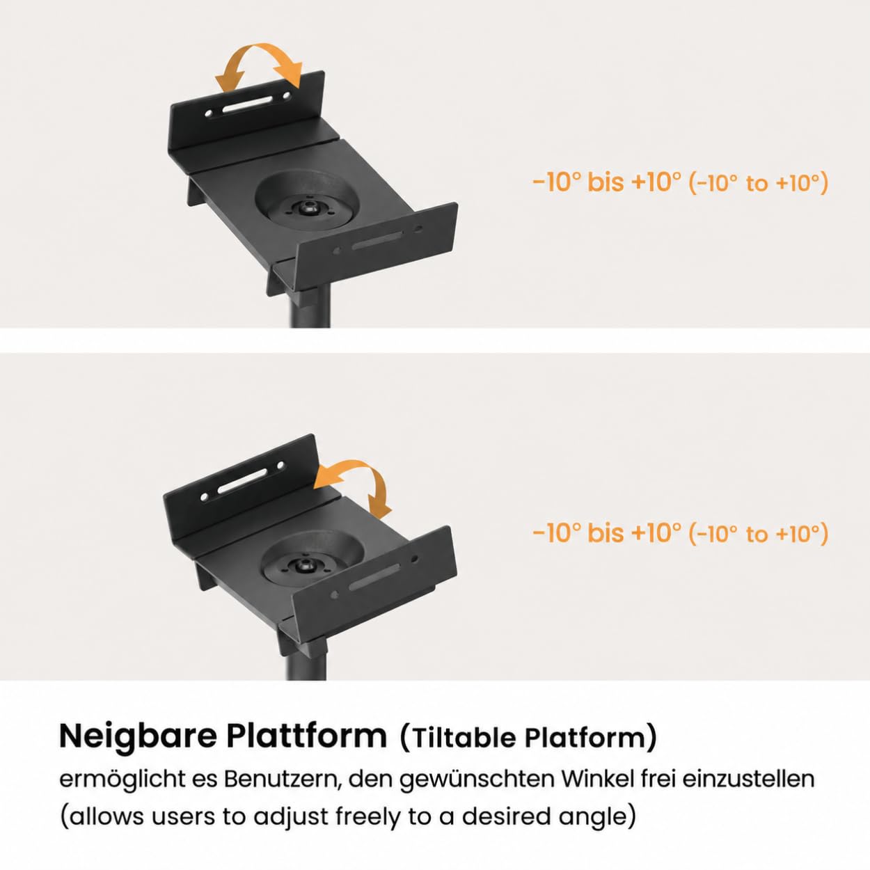 ARLI Lautsprecherständer 2er Set höhenverstellbar Boxenständer 85-112 cm drehbar neigbar schwenkbar Kabelmanagement Lautsprecher Ständer für Regallautsprecher Heimkino bis 5 kg Schwarz Paar