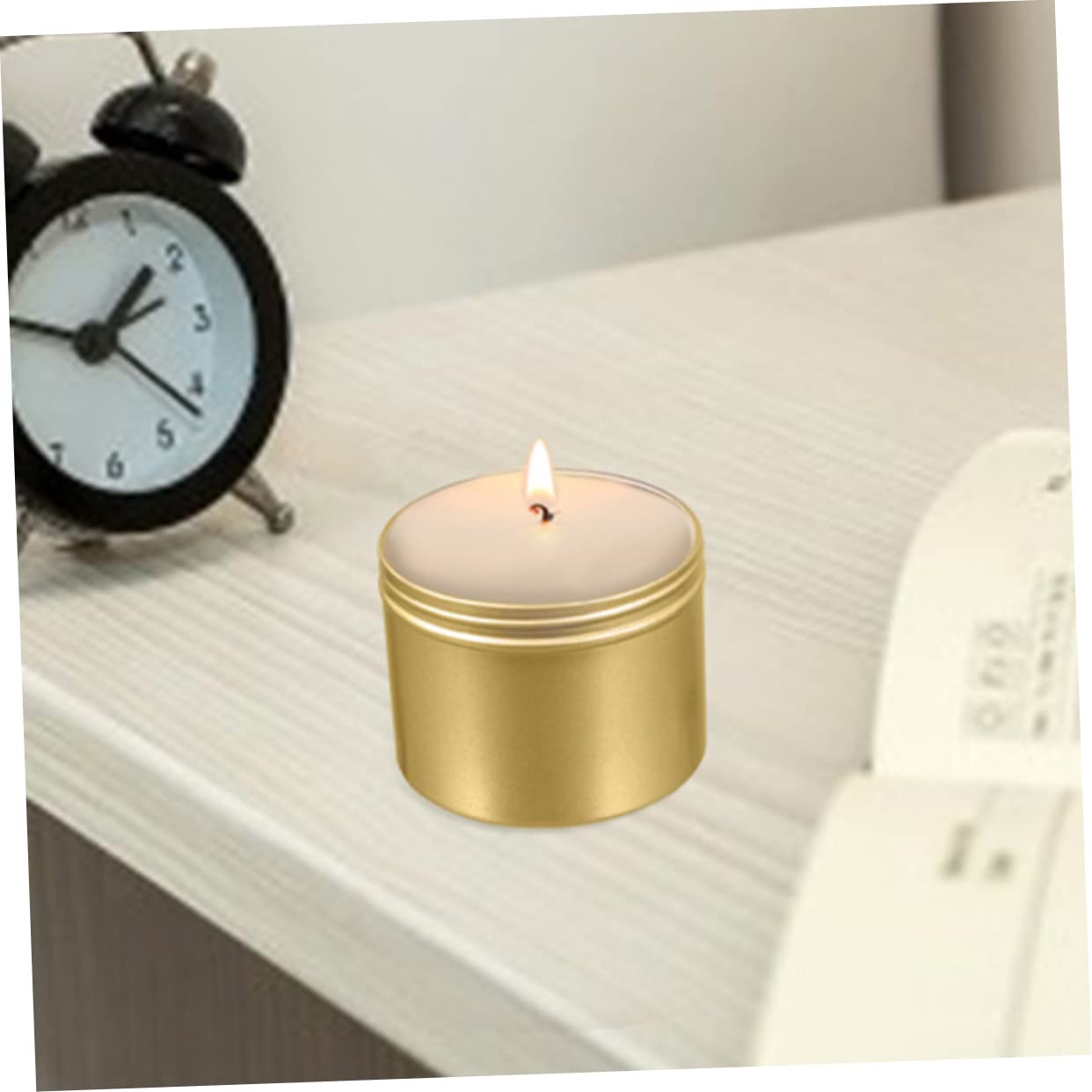 KALLORY 6pcs Aluminum Candle Jars Storage Containers for Creams Ointments and Items Reusable Travel-Friendly Design