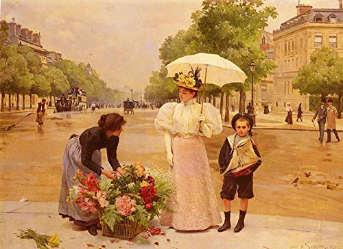 Peinture à l'huile Schryver signée par un maître de l'art pour salon chic
