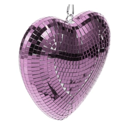 Colgante para Día de San Valentín en forma de corazón, espejo reflectante para fiesta disco, KTV y decoración de pasteles, bolas espejadas decorativas miniatura 3