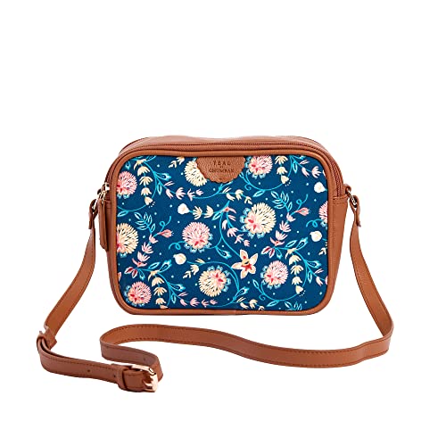 TEAL BY CHUMBAK Women's Sling Bag Crossbody Bag Printed Canvas Box