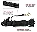 Kuntrona Black Nylon Dog Tracking Leads Pet Long Training Leash Rope 3M 5M 10M 20M for Dogs Walking