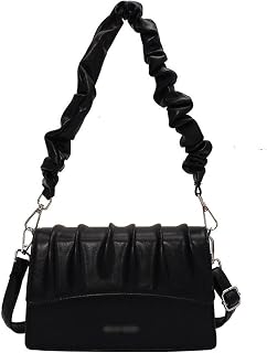OAKITA Women's Shoulder Handbags, Single Shoulder Messenger Bag Ladies Handbag White Soft Fashion Summer Simple Messenger Female Bag (Color : Black)
