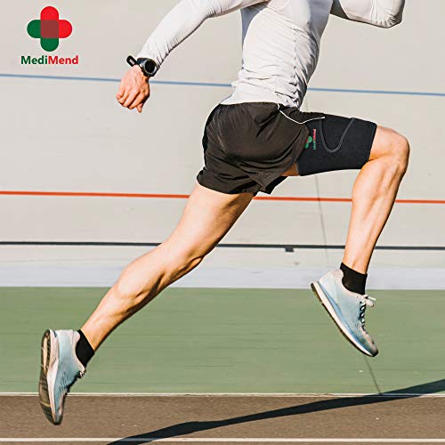 Adjustable Thigh Support, Large, Hamstring & Quad Pain Relief, Men & Women - Sports & Medical Support - Pulled Muscle Compression Sleeve for Sprains & Strains - Image 5