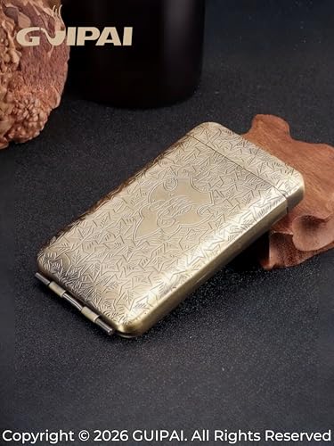 Image of GUIPAI Metal Cigarette Case | Smart Internal Divider | Retro and Stylish | Pocket size | Gift Pouch Included | Unisex |