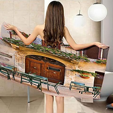 BZGAN Quick Drying Beach Towel XXL Swimming Bath Towel Gym Towel Beach Bath Towel 50X100Cm Wooden Door Absorbent Fitness Camping Outdoor Water Sports Sweat Beach Seat Towel Cover