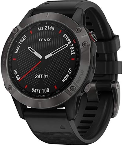 Garmin - Reloj GPS con Pulsómetro Fenix 6 Zafiro, Negro, L (010-0...