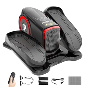 Under Desk Elliptical Machine, Elliptical Leg Exerciser with Bluetooth Speaker, 12 Adjustable Speeds, Auto & Manual Modes, Remote Control & LCD Touchscreen Ideal for Seniors