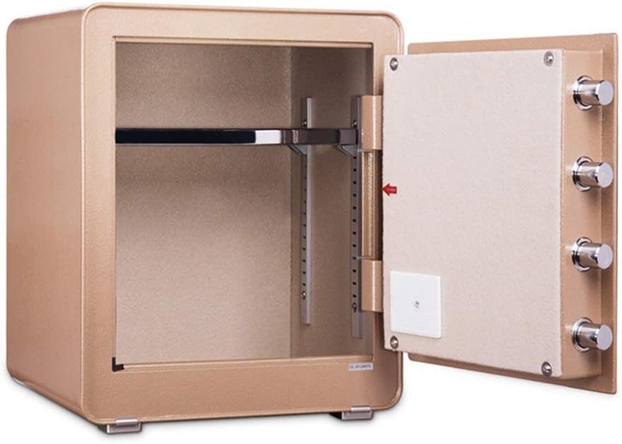 High Digital Electronic Steel for Home and Office Cabinet Safes with Keyboard Safety Box (Color Gold,Size : 38x32x45cm) Safe