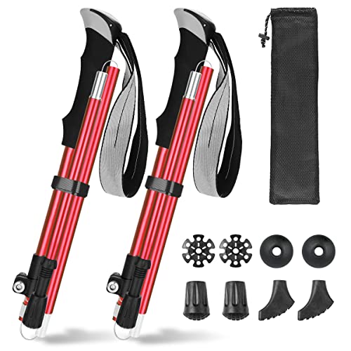 Bastoni Trekking Pieghevoli DOBESTS - Regolabili 110-130 Cm, Lega Alluminio 7075, Per Escursionismo - Foto 6