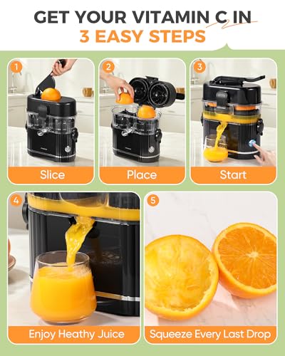 Amzpass Dual-Head Electric Citrus Juicer (200W) — view 5
