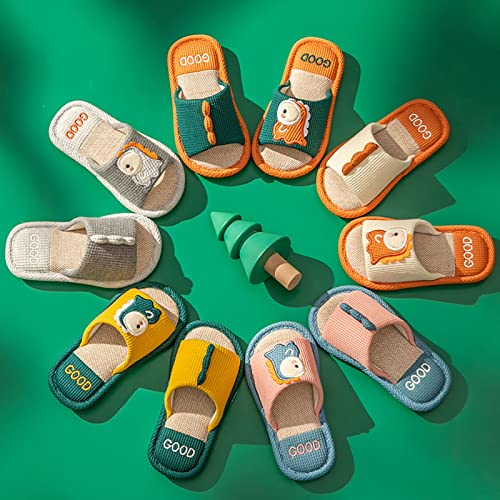 Unisex Toddler Girls Nonslip Shoes Cartoon Dinosaur Pattern House Slippers For Toddler Open Toe Cotton Comfort3