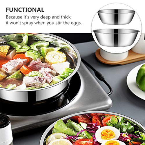 Conjunto de tigelas de cozinha de aço inoxidável Cabilock com 2 peças de tigelas de cozinha para nin