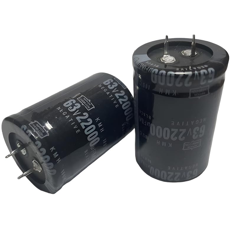 2× Aluminum Electrolytic Capacitors 63V 22000UF 105 Standard (SN) Terminals 35x50mm Amplifier Audio Capacitors