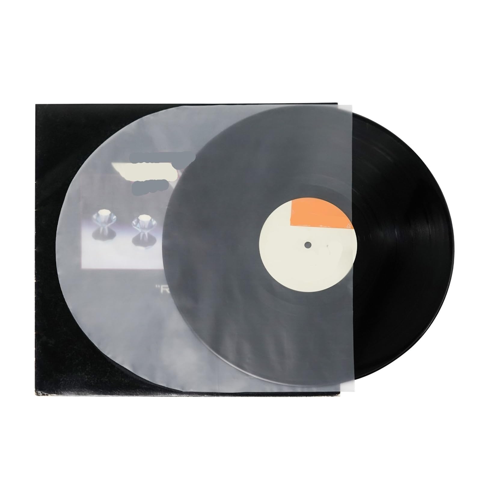 Buste interne in vinile, Confezione Da 50 Buste Interne for Dischi In Vinile In Plastica Trasparente 3 Mil for LP 12'' Quadrate A Semicerchio(Transparent 50pcs Semicircle)