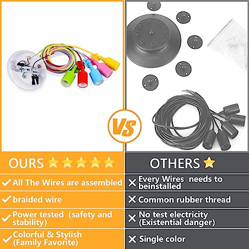 Ymlii Spider Colorful Pendant Light, Kids Fun Chandelier Fixtures thumb #2