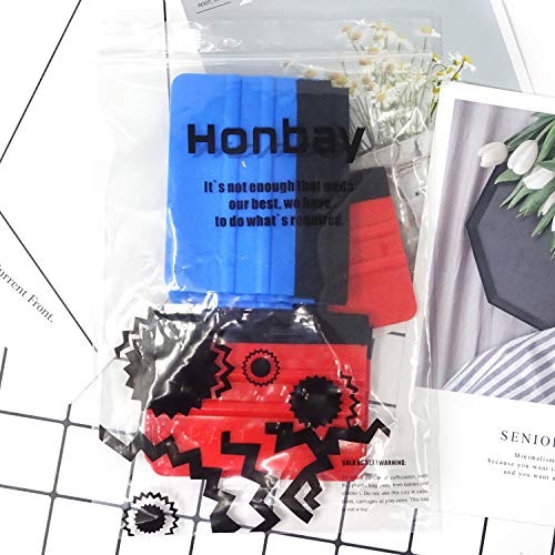 Image of Honbay 6PCS Plastic Felt Edge Squeegee Plastic Scraper Decal Applicator Car Wrapping Tool Kits for Car Vinyl Wrap, Window Tint, Wallpaper, Decal Sticker Installation