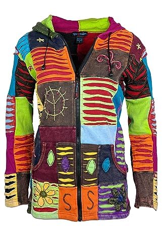 Agan Traders 2025 Summer Tie-Dye Patch Embroidered Women's Hoodie Jacket - A Free-Spirited Fashion Women's Zip-Up Hoodie4