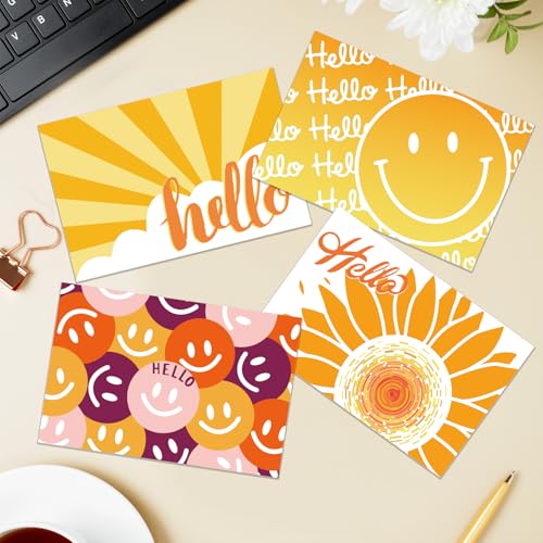 image for GRADESIN 60 Hello Postcards for Mailing Bulk Blank Greeting Cards 4 x 