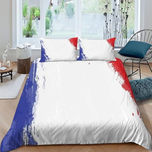 Parure de lit Super King graffiti bleu et rouge 260x220cm avec taies - 3