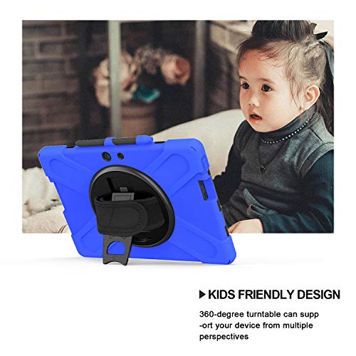 Coque Microsoft Surface Pro X antichoc bleue avec béquille de précision