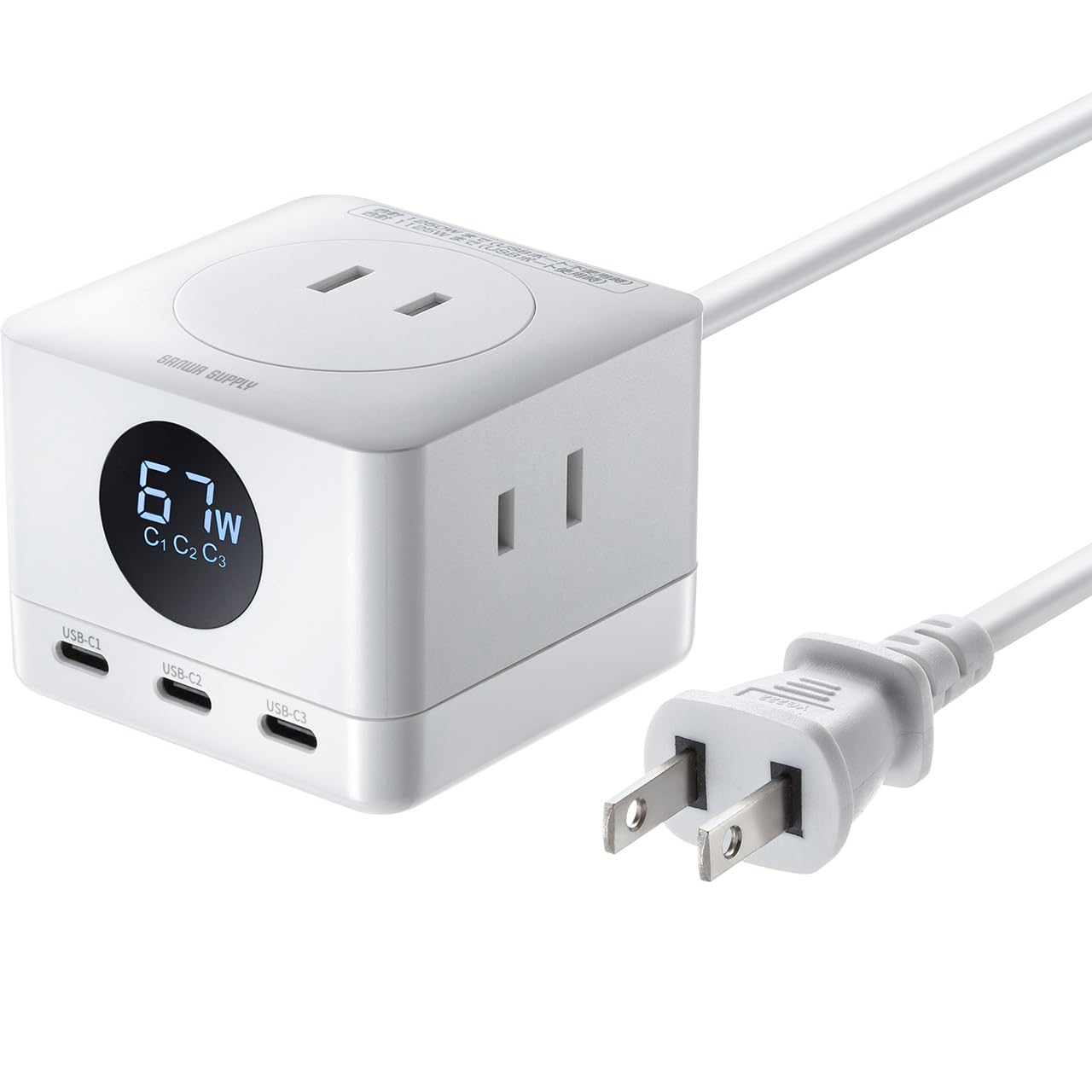 Amazon.co.jp: サンワダイレクト 電源タップ USB タップ AC×3 USB-C ×3