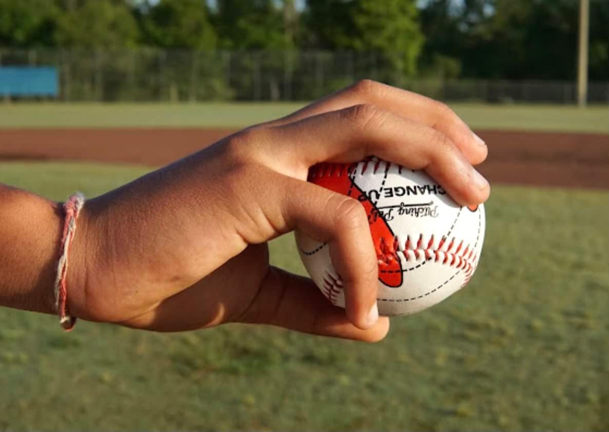 Pitching Pal - Best Baseball Pitching Trainer - Pack of 3 Balls: 4 Seam Fastball, Change-up, Curveball