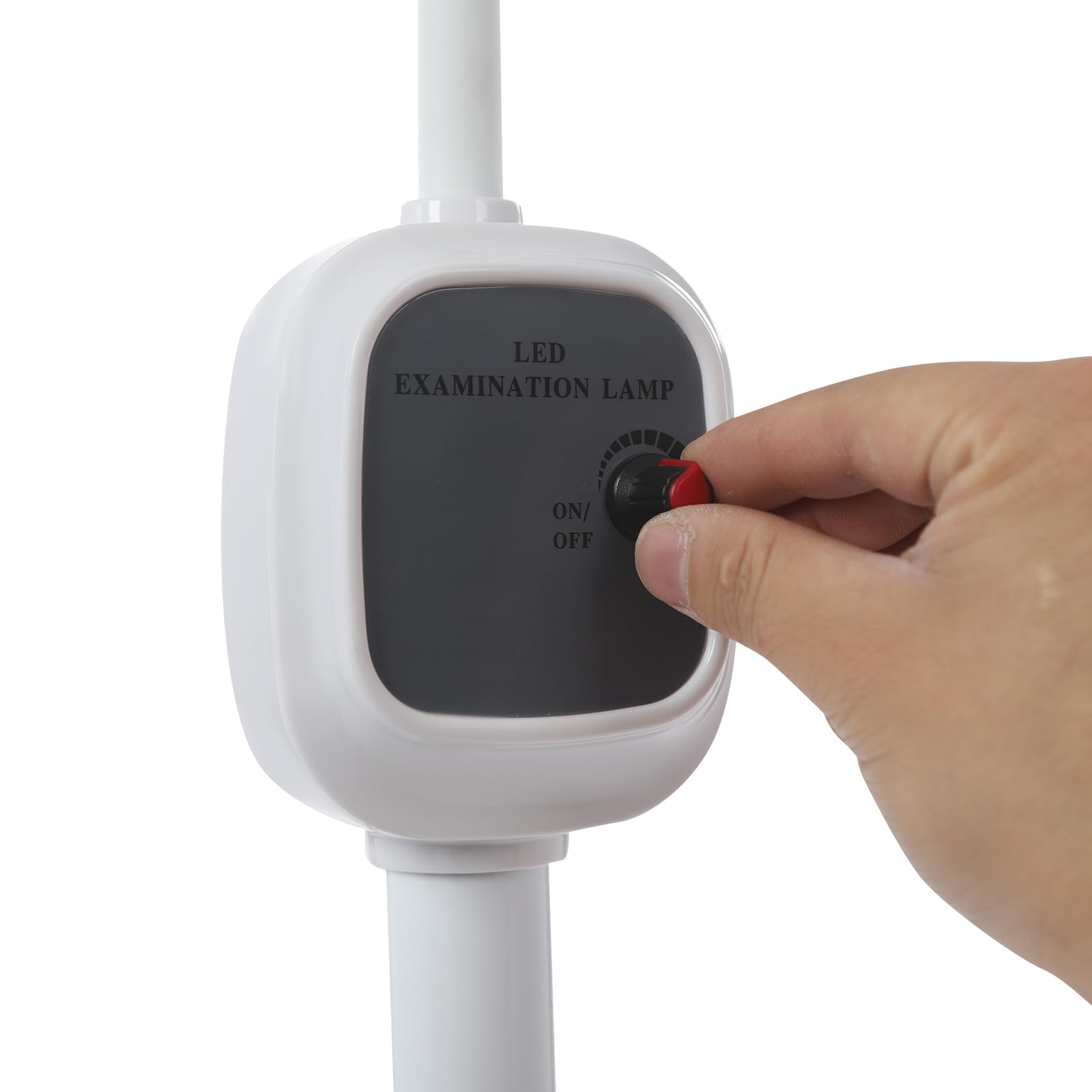 Lampe d'examen médicale LED 12 W à intensité variable 5000-6000 K avec 5 roues silencieuses et freins – 7500 Lux Luminaire d'examen pour clinique dentaire, chirurgie et vétérinaire avec 70 cm