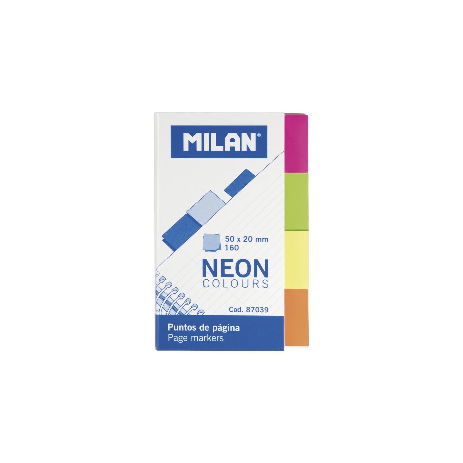 Indeksy Milan kolorowe 160 sztuk: 87039