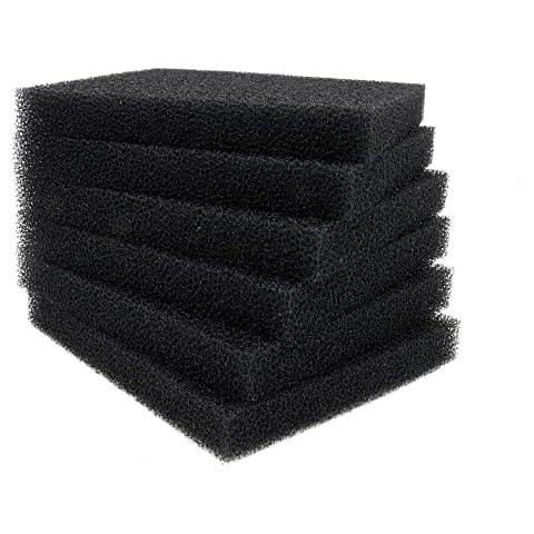 ALEGI Aquarium Bio Sponge Fitler Media, 6.28 x 5.5 x 0.78 Inch Fish Tank Filter Cartridge Filter Foam Pad Inserts for ML350 (6 Pack) Cover
