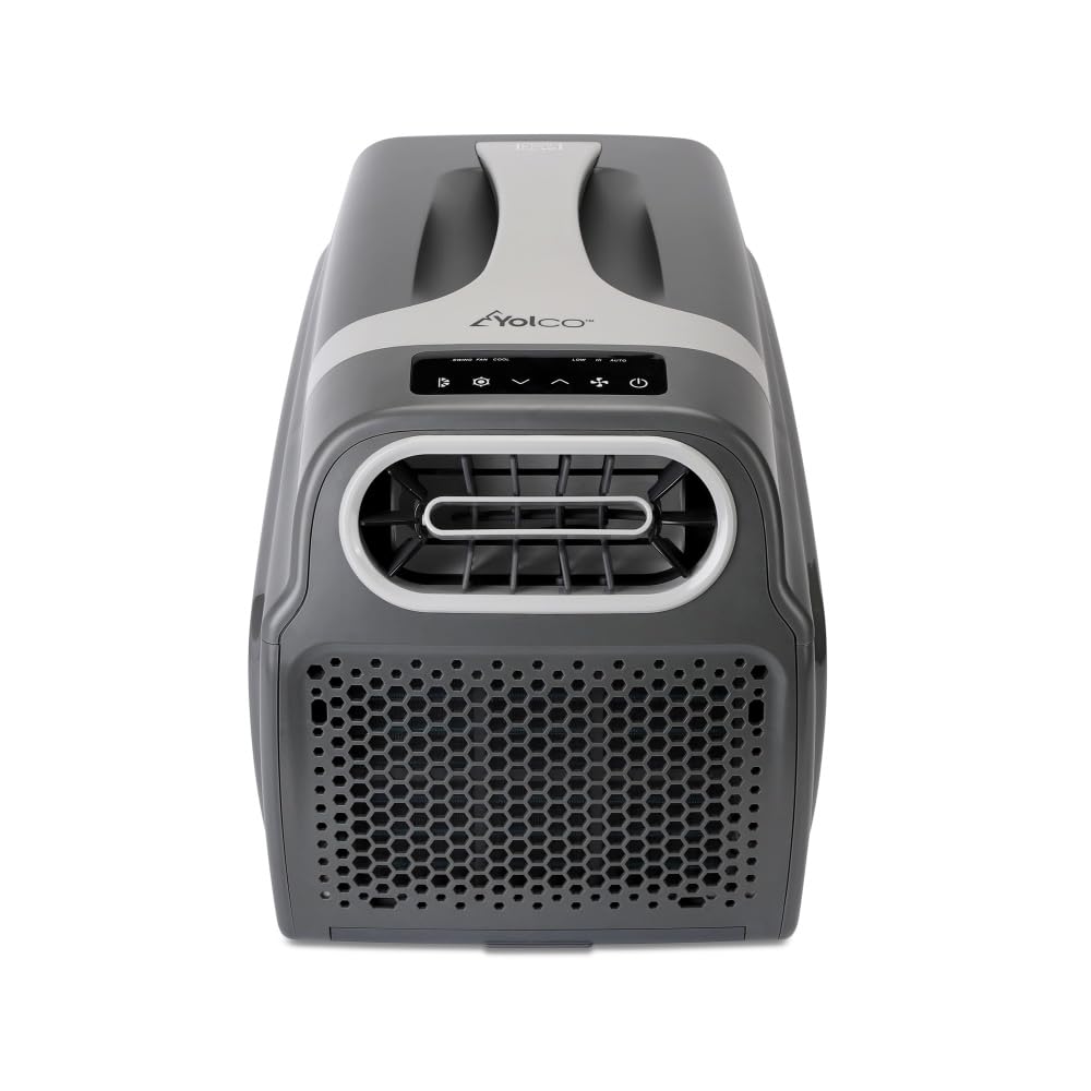 Yolco Mobile Klimaanlage 1000 W, 4-10 m², mit 2 Schläuchen | Mobiles Klimagerät, Monoblock Klimaanlage, 17-30 °C, 46/42 dB(A), 180/140 m³/h, Bluetooth 5.0, R290