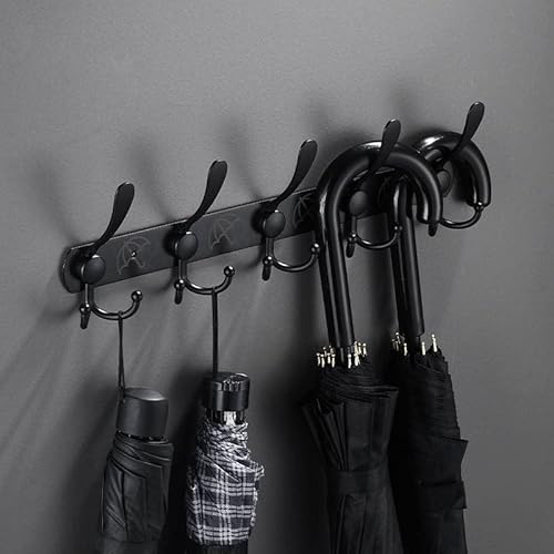 Treehouse London Coat Rack & Umbrella Holder (Set Of 2) - Heavy Duty, Wall Mounted Stainless Steel - Classroom & Nursery Coat Hooks For Boys & Girls – Kids Daycare Hanger For Jackets, Backpacks & More #TOP7