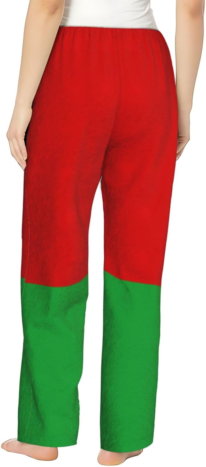 Flag Of Belarus Print Fashion Cozy Womens Flannel Pajama Pants,Perfect For Christmas And Everyday Wear