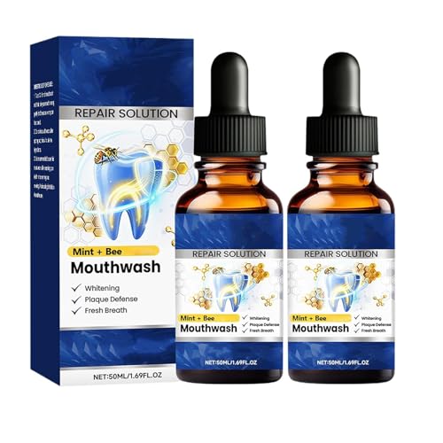 2PCS Beerakt Oral Repair Solution Mint Flavored Oral MouthwashEffectively Improves Oral Hygiene & Long-Lasting Fresh BreathDaily Oral Care Solution