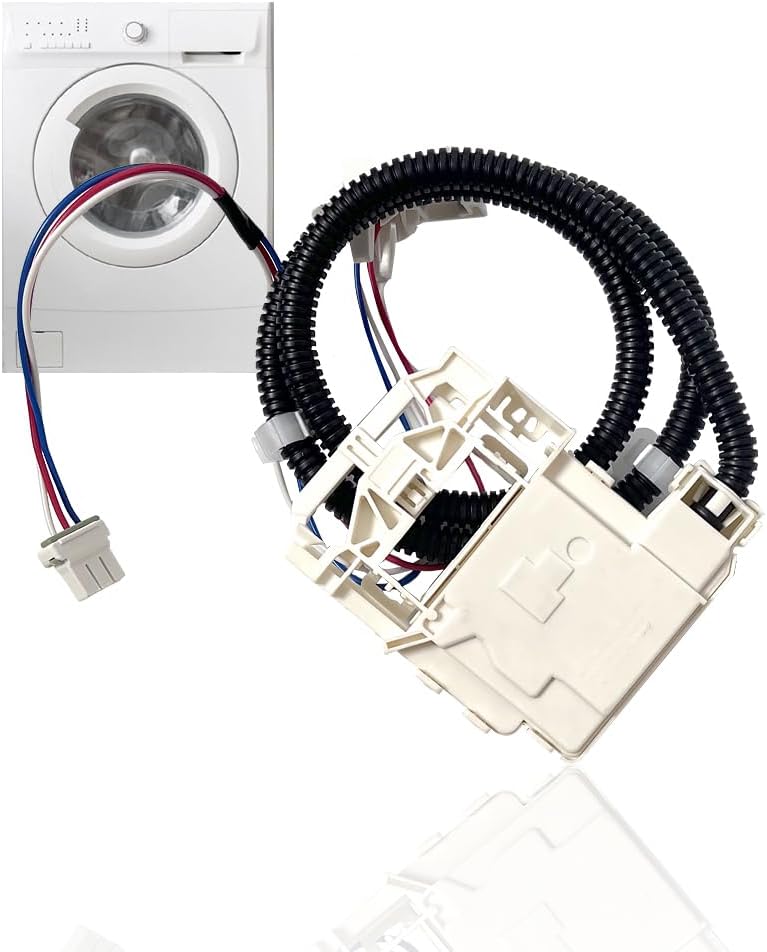 WH08X33879 Washer Lid Lock Assembly - Stainless Steel Spring & IP55 Waterproof, UL Certified Fit for GE PTW600/PTW700/PTW900 Series, GTW220/GTW385, HTW265 Models (Replaces WH08X37859)