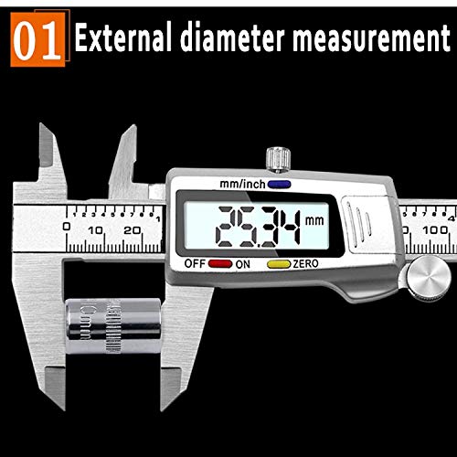 6 LED Digital Caliper 0-150mm Vernier Micrometer Electronic Ruler Gauge Meter e 6 LED Digital Caliper 0-150mm Vernier Micrometer Electronic Ruler Gauge Meter e
