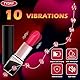 TYDAY Vibratoren für sie G-punkt Stimulation Mini Vibrator Bullet Lippenstift vibro ei mit 10 Vibrationsmodi Wasserdichter Leise klitoris Stimulator Sexspielzeug für Frauen, Paare（schwarz）