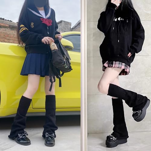 Image of Leg Warmers Harajuku with Lace Button Knit Harajuku Japanese Style Kawaii Lolita Gothic Flared and Loose Fit