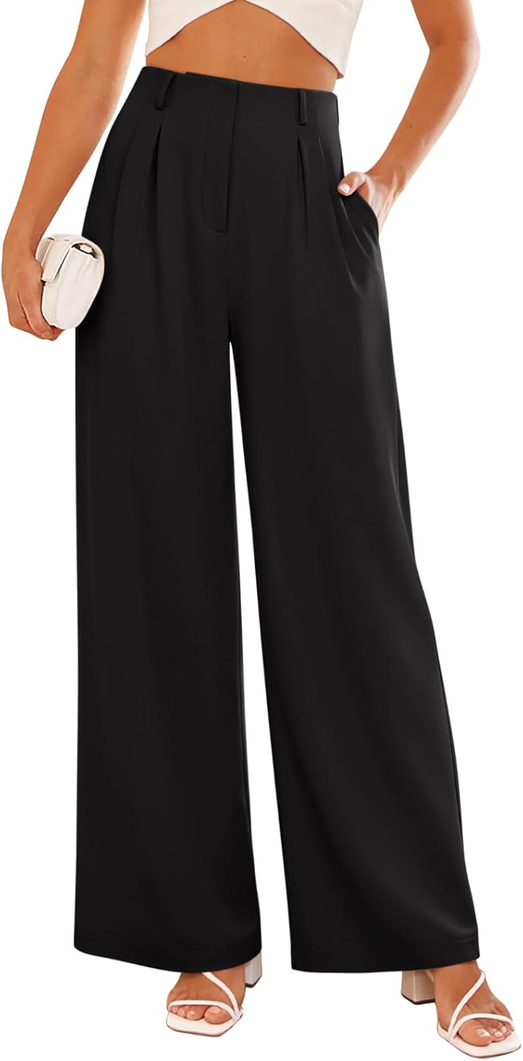 NIMIN Womens Wide Leg Work Pants Business Casual Outfits High Waisted Dress Pants 2026 Office Slacks Trousers with Pockets