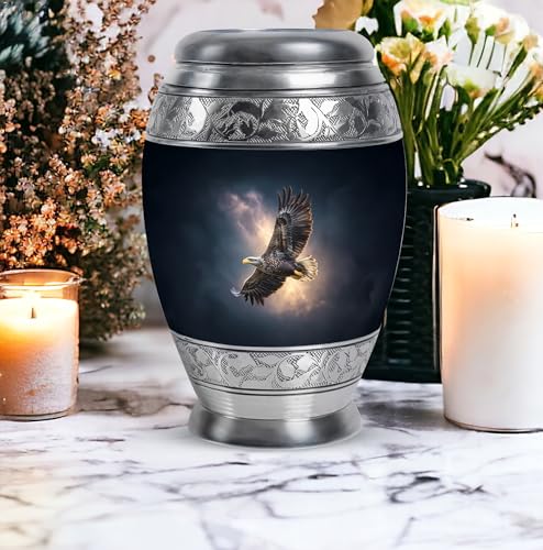 Image of Eagle Urn Mini Cremation Urns for Human Adult Female Mom 1 Large & 4 Small | Keepsake Burial Urns, Memorial Urn, Unique Urns for Ash