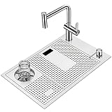 ★Multi-usage : drain de gros calibre, drainage rapide. L'évier de bar a l'air simple et contemporain, convient à n'importe quel bar, café, restaurant, pub, maison, salons de thé, hôtel, etc.
