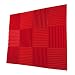 12 Pack- All Red Acoustic Panels Studio Foam Wedges 1" X 12" X 12"