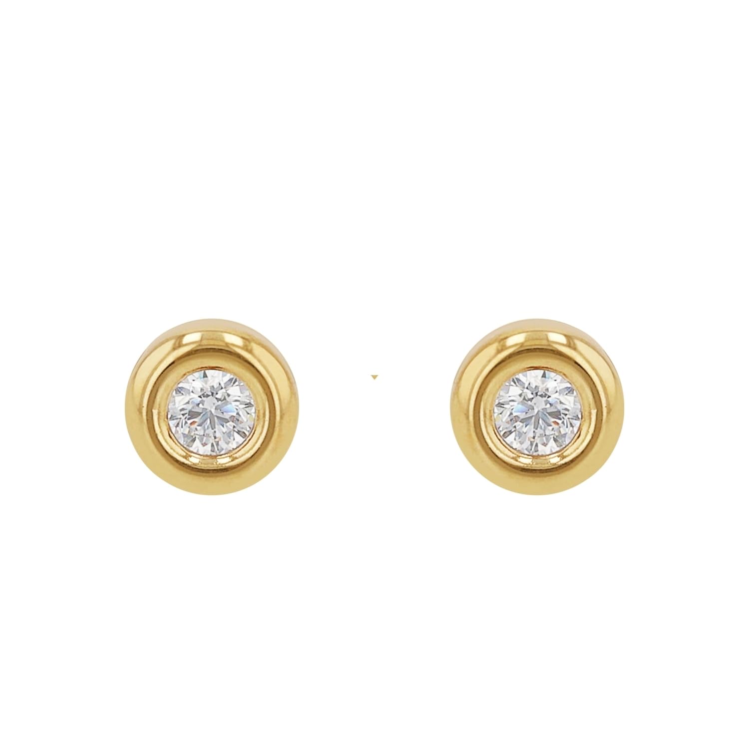 Amor Ohrstecker Unisex Damen Herren Ohrschmuck, mit Zirkonia synth., 0,4 cm, Gold, Kommt in Schmuck Geschenk Box, 2013893