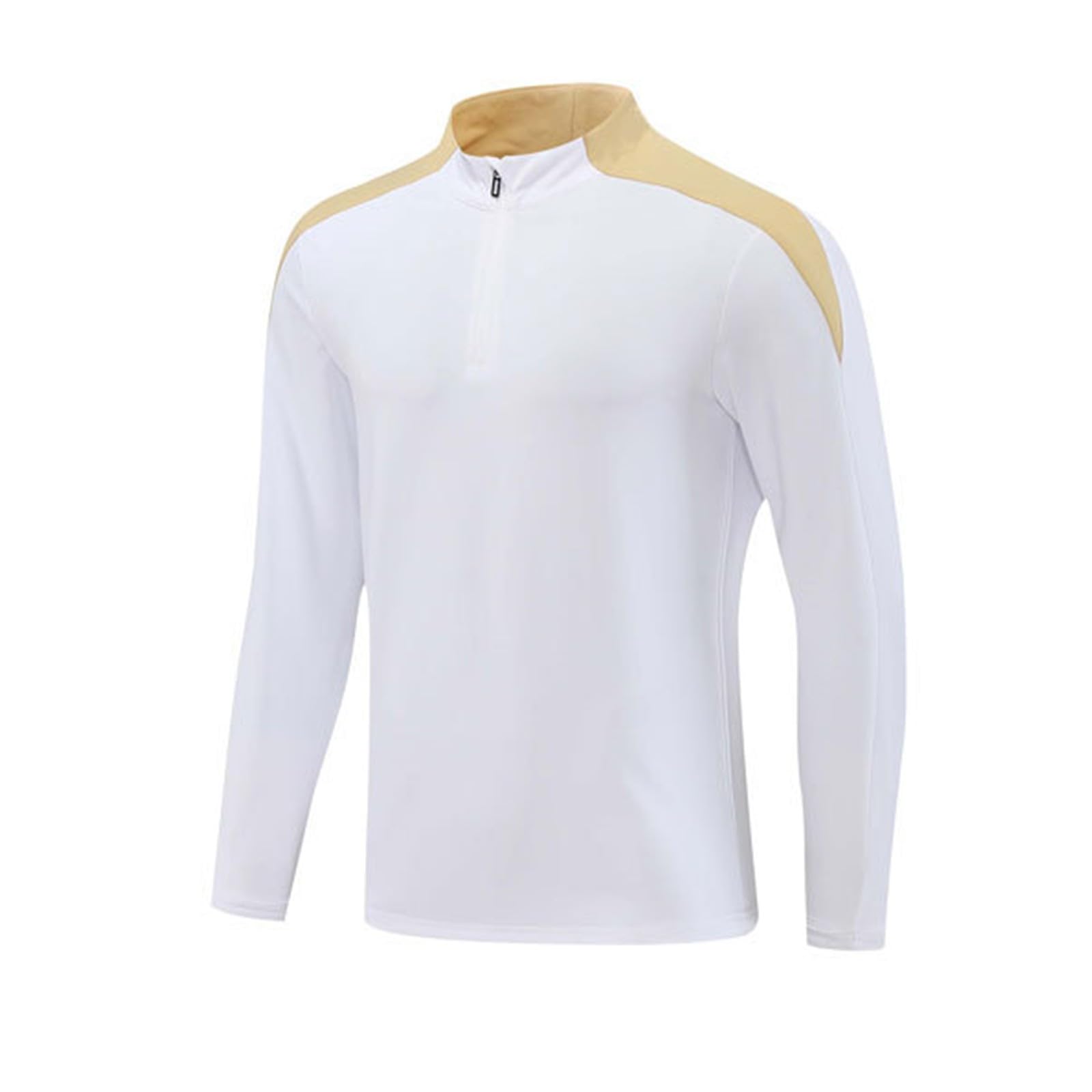 Tuta sportiva da uomo lunga in due pezzi | Tinta unita, colletto alto, top con mezza cerniera, sportivi, comodi, per il tempo libero, abbigliamento sportivo, autunno