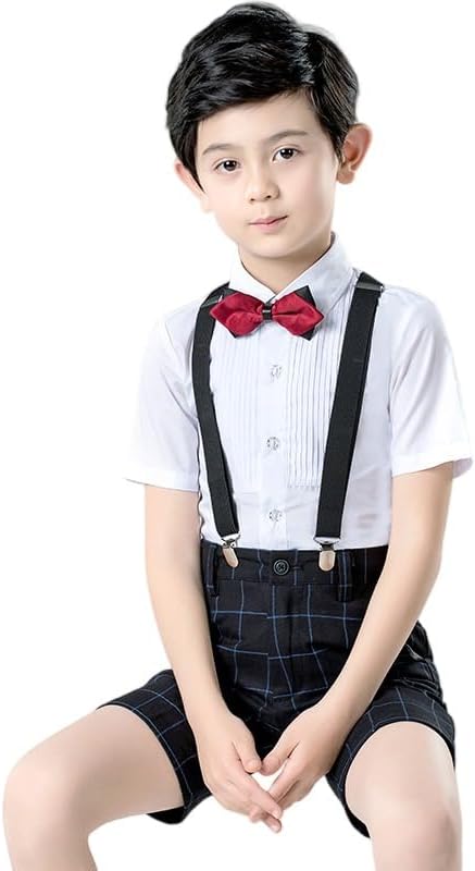 Boy Shorts Stretch School Uniform Clothes Kids Flat Front Dress Casual Shorts with Pockets for Summer - Image 4